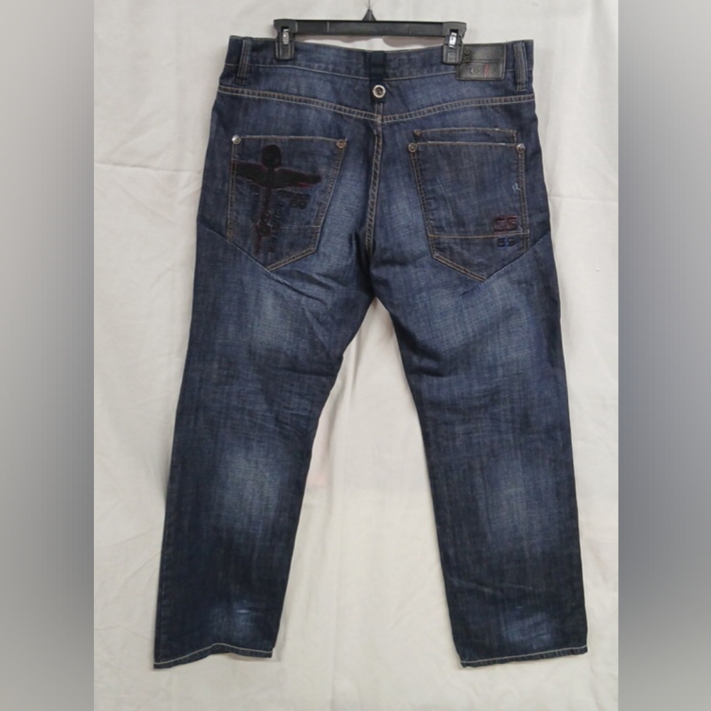 COOGI Men's Dark Blue Relaxed Jeans Size 38x34